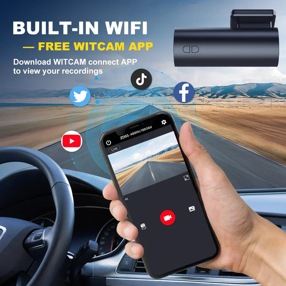 BEPOCAM ZD03 Car DVR WiFi UHD Dash Cam