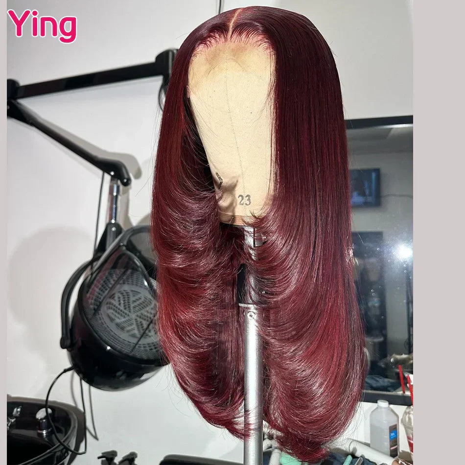 Ying Hair Dark Burgundy 13x4 Lace Front Wig