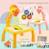 Mini Table Paintings For Children Smart Giraffe Style