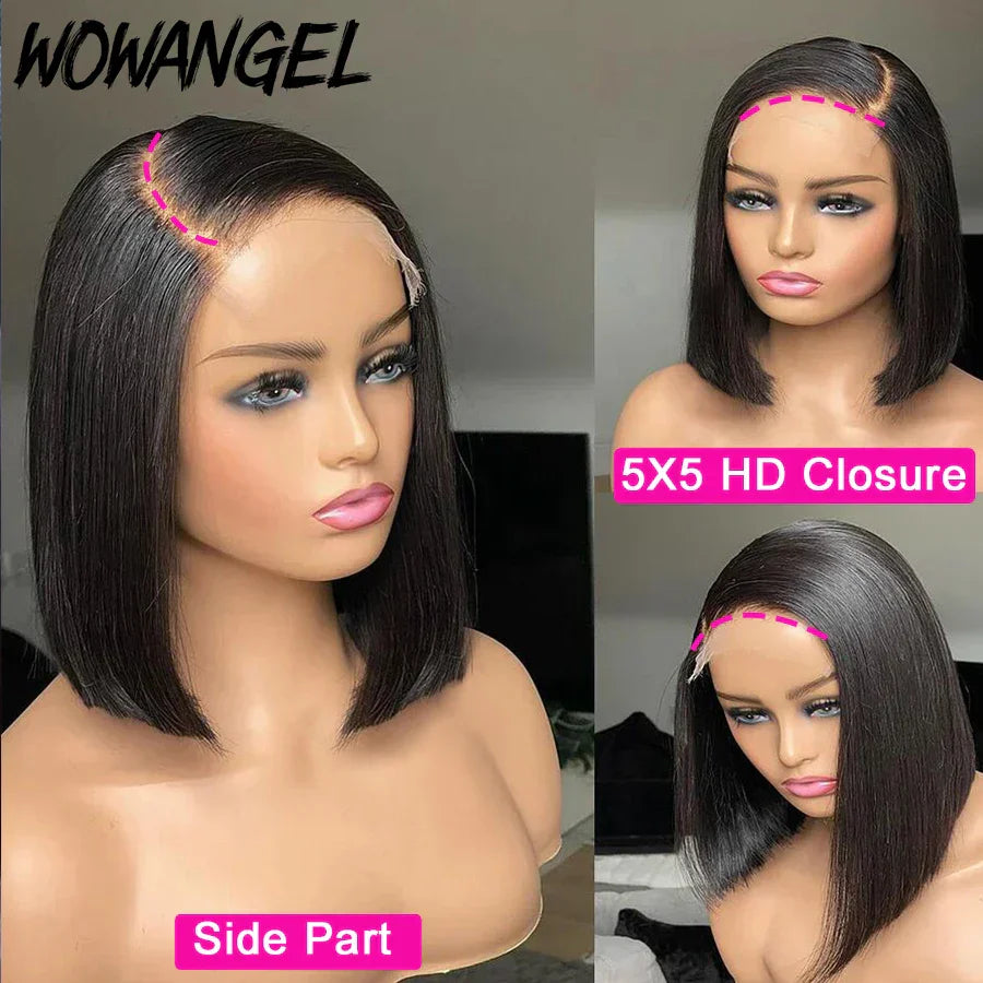 Wow Angel 5x5 HD Lace Closure Short Bob