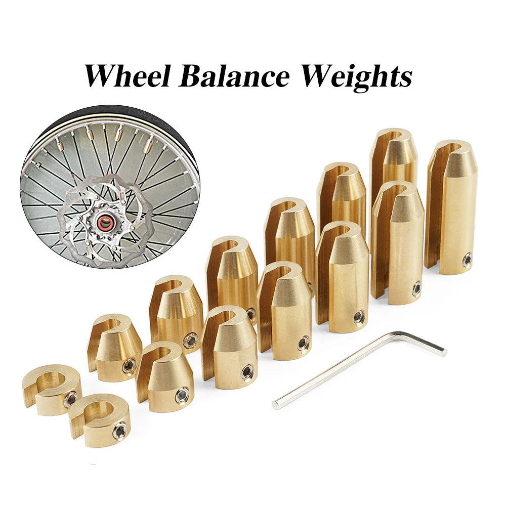 8/12/14 PCS Brass Spoke Weights for Motorcycles