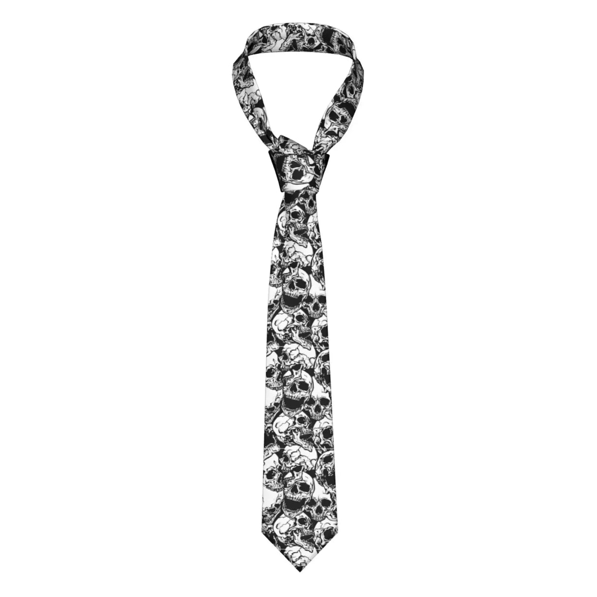 Mens Tie Classic Skinny Haloween Scary Skull Neckties