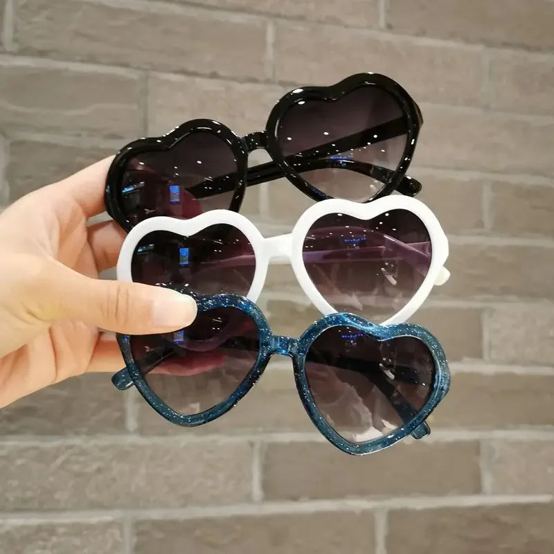 Fashion New Childrens Gradient Sunglasses Heart Shape Frame