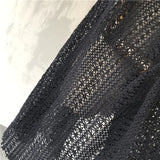 Hollow Woven Fabric Curtain Home Textile Plaid Fabric