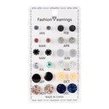 Faux Pearl Stud Earrings Set 15 Pairs Women's