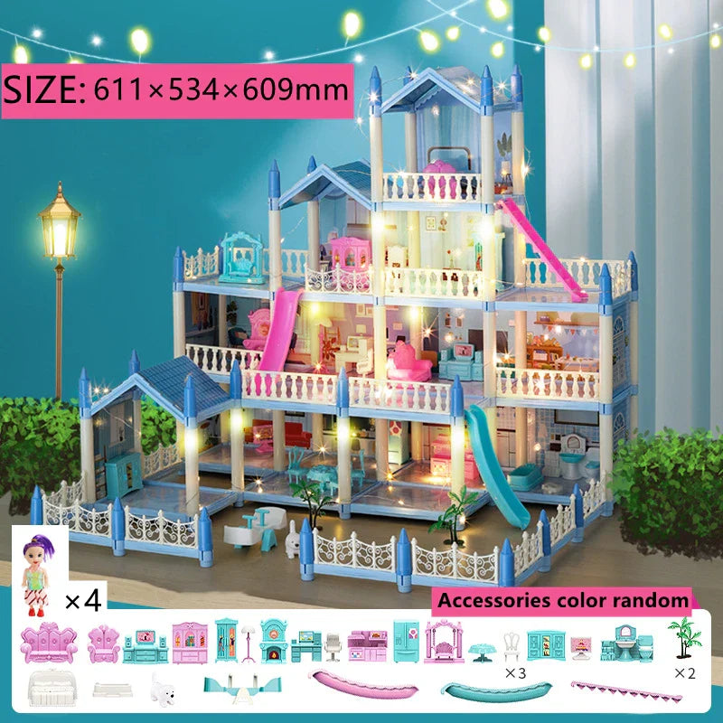 3d Assembly Diy Doll House Miniature Model Doll