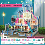 3d Assembly Diy Doll House Miniature Model Doll