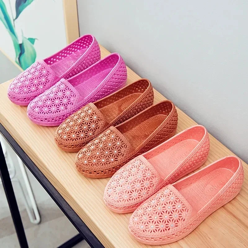 Hollow Out Flats Women Shoes Slip on Casual