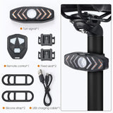 Bike Rear Lamp Smart Cycle Wireless Remote Turn