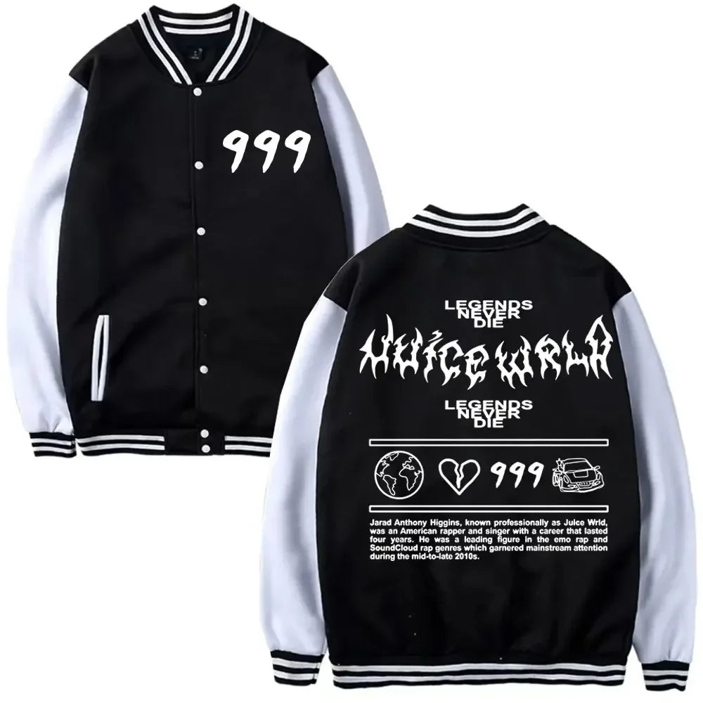 Juice WRLD Print Men Women Hip Hop Jacket