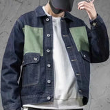 2023 Autumn Motor Denim Jacket Foe Men High