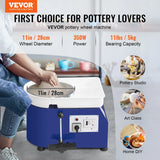 VEVOR 11in Pottery Wheel Ceramic Forming Machine Adjustable