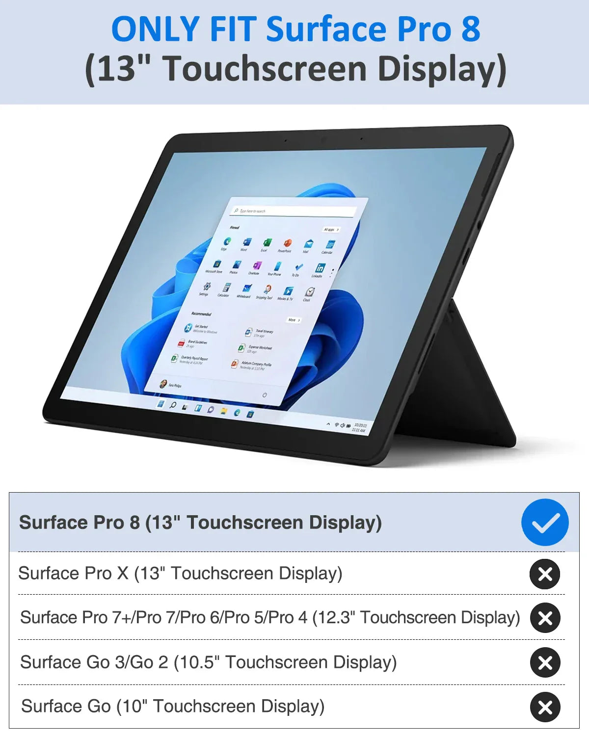 MoKo Tablet Back Skin Stick Decal for Microsoft