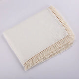 Cotton Muslin Swaddle Blankets Newborn Baby Tassel Receiving