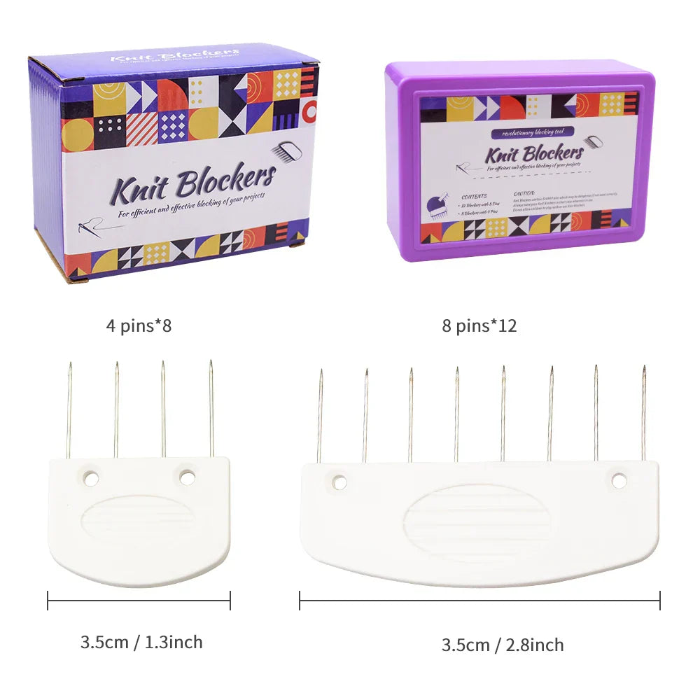 Knit Blockers Set 20 Pcs Stainless Steel Knitting