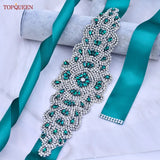 TOPQUEEN Multiple Styles Green Belt With Diamonds Bridal