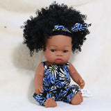 35cm Newborn Reborn African Doll Baby Simulation Soft