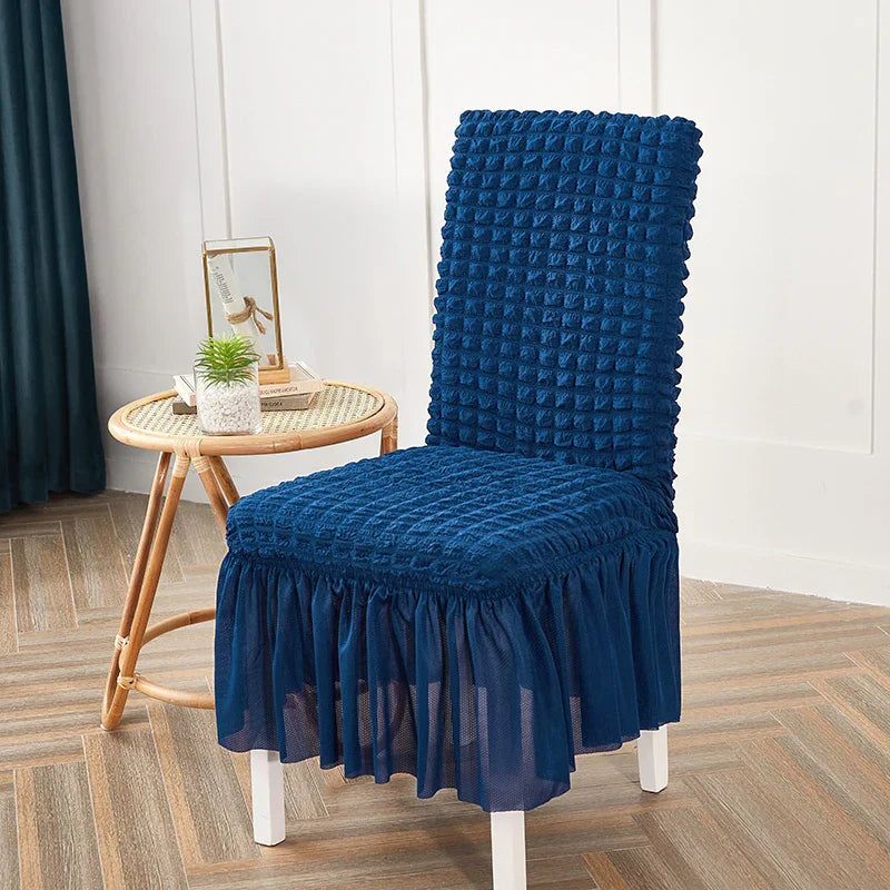 high quality Seersucker chair cover for dining room