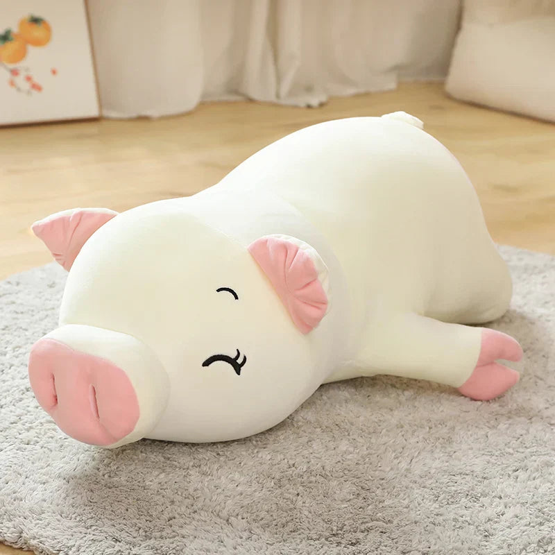 40/50/60/80cm Squish Pig Stuffed Doll Lying Plush Piggy