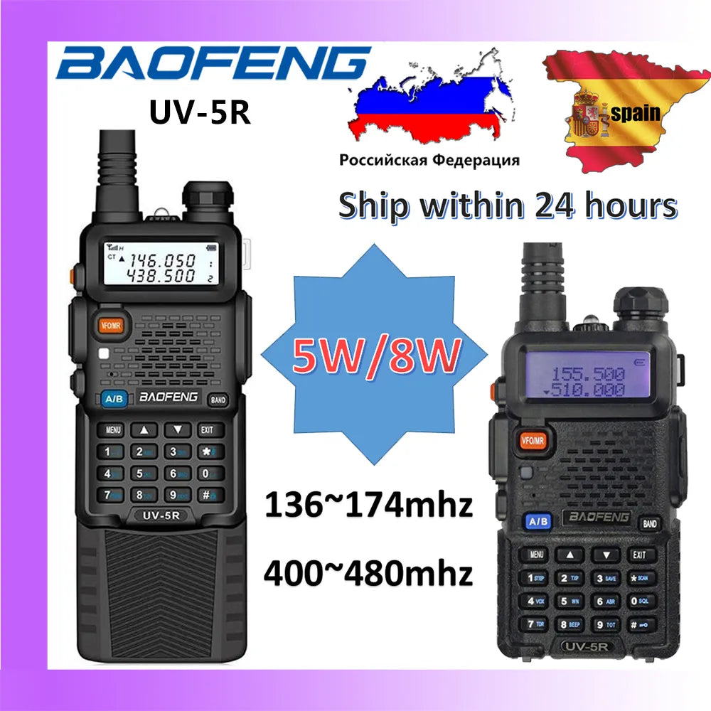 2023 Baofeng UV-5R 5W/8W Walkie Talkie Long Range