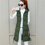 2023 New Autumn Winter Women Long Parkas Vest