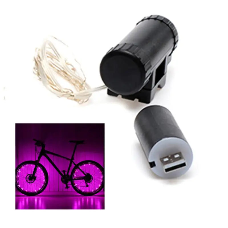 LEDs Light Wheel Rim Spoke Clip Tube Safety