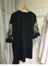 L4XL Plus Size Tops Rhinestone Graphic Tshirts Luxury