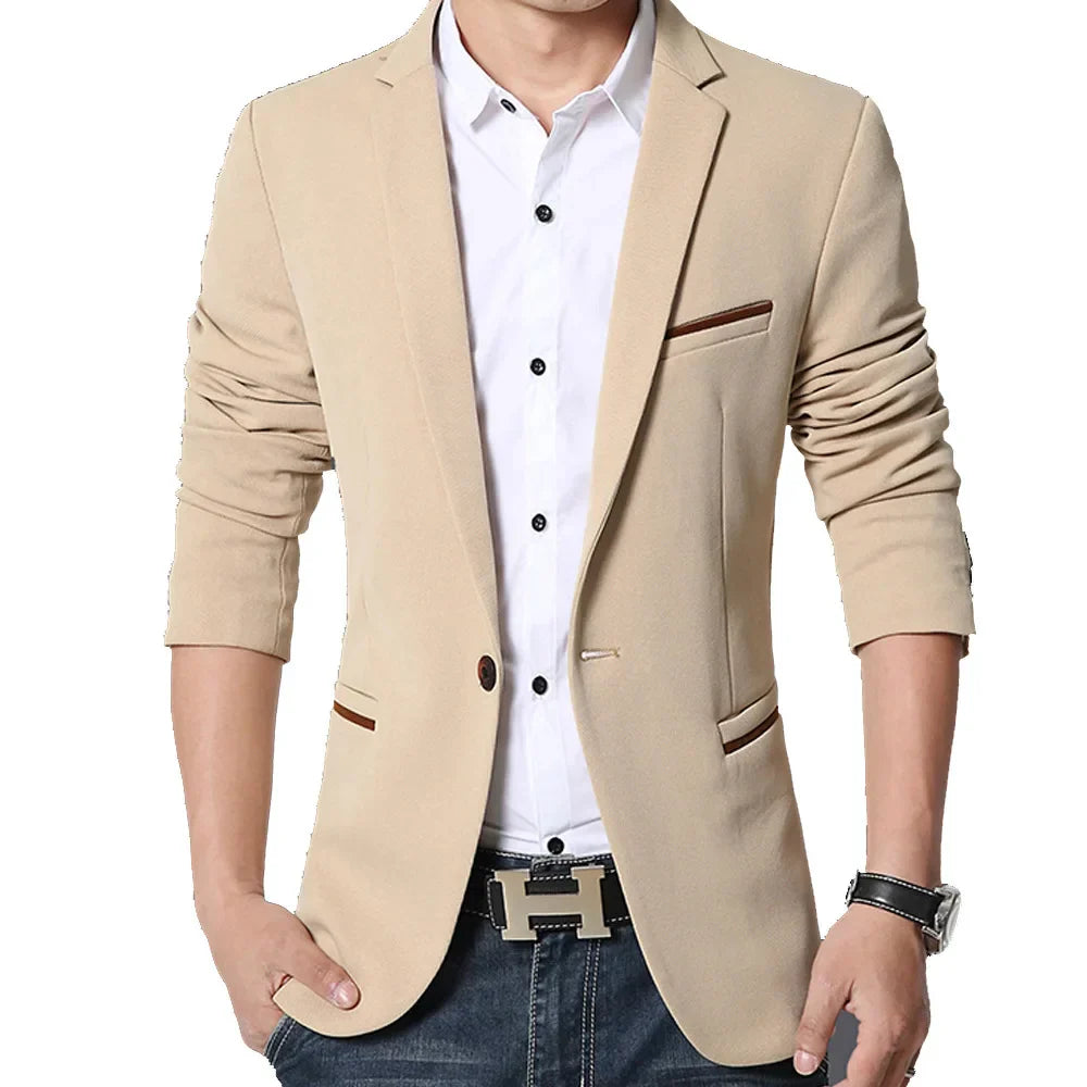 5XL-M Brand Mens Casual Blazers Spring Autumn Fashion