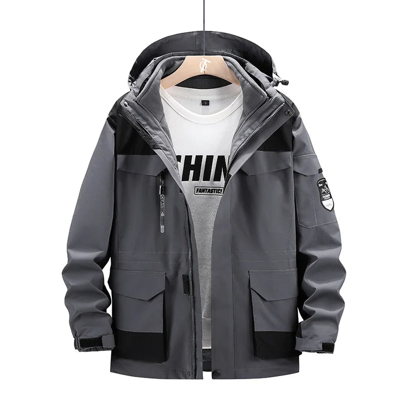 Plus Size 8xl Outdoor Waterproof Men's Two-pieces Sets