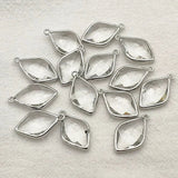 24x14mm 50pcs Copper Crystal Oval Charm