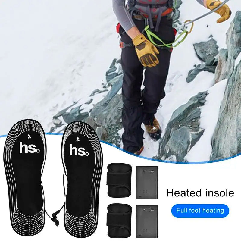 Men Women Heated Shoe Insoles Battery Box Powered