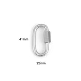 Screw Climbing Gear Carabiner Stainless Steel Gold Color