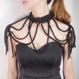 Women Body Chain Sexy Pearl Body Bra Chain