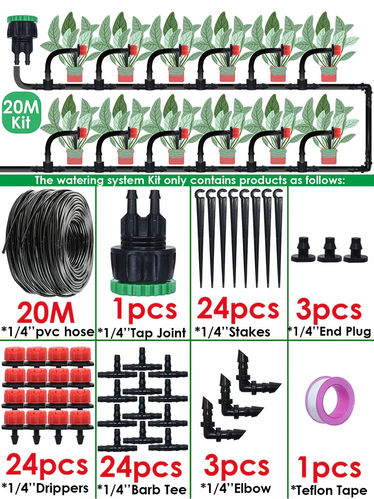 KESLA Garden Drip Irrigation Automatic Watering System Kit
