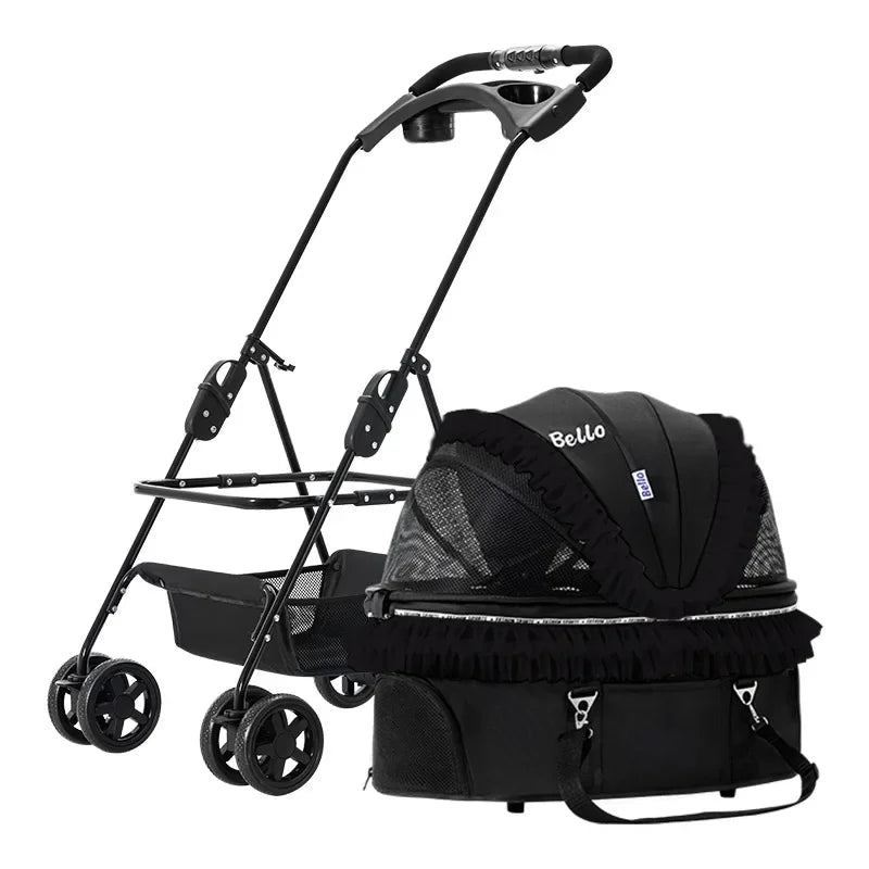 Detachable Pet Trolley 4 Wheel Universal Dog Stroller