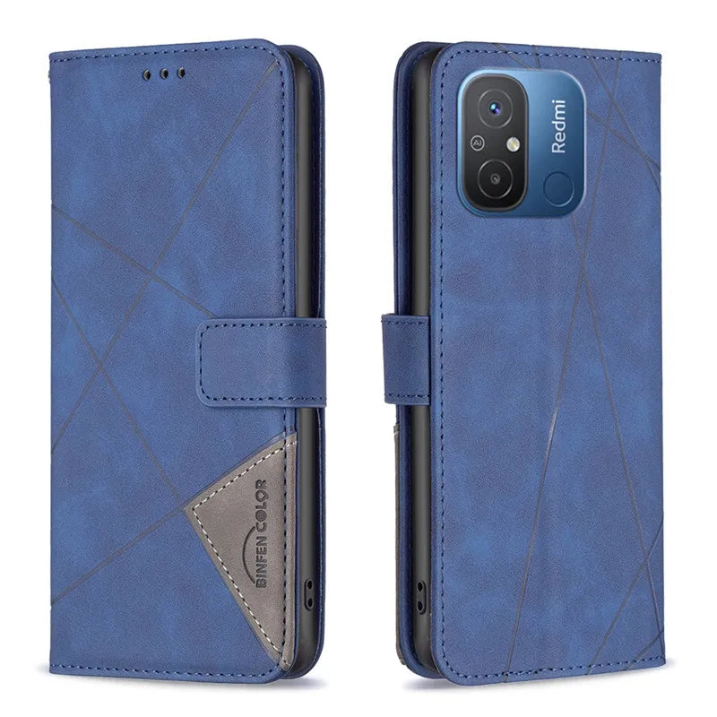 Wallet Flip Case For Redmi 12C Cover Case