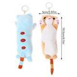 16CM New Long Cat Plush Toy Keychain Cute
