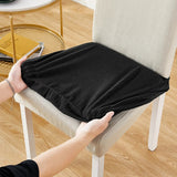 Jacquard Chair Cushion Cover for Elastic Chair Slipcovers