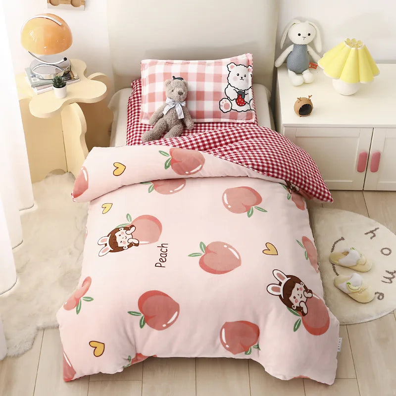 Baby Cartoon Print Bedding Set Duvet Covers Pillowcases