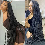 Synthetic Full Lace Cornrow Box Braids Wig 40