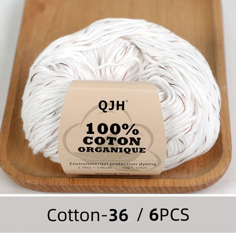 QJH 100% Cotton Yarn, Cotton Baby Sport Weight