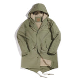 Maden Men's Thick Hooded M-51 Fishtail Cotton Coat