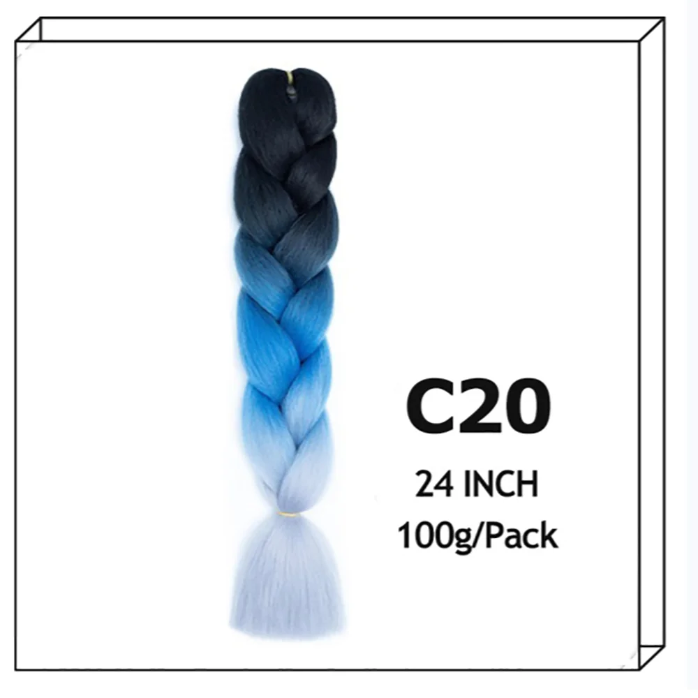 24Inch Synthetic Long Jumbo Ombre Braiding Hair For