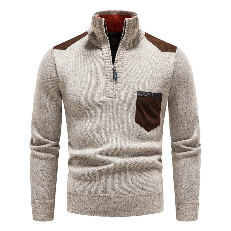 Top Quality Men's Fleece Sweater Half Zipper Up