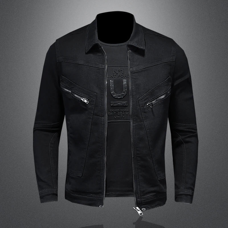 2023 Spring New Mens Casual Cotton Denim Jacket