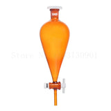 60ml-1000ml Lab Glass Pear-Shaped Separatory Funnel Used to