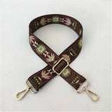 Fashion Bag Strap Adjustable Nylon Flowers Embroidered Colored