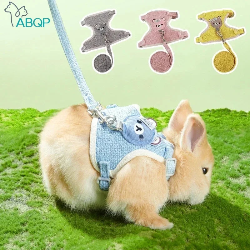 Cute Rabbit Harness Leash Set Bunny Pet Accessories