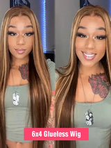 Wear Go Glueless Wig Ombre Honey Blonde Straight