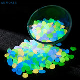 100pcs Garden Decor Luminous Stones Glow In The